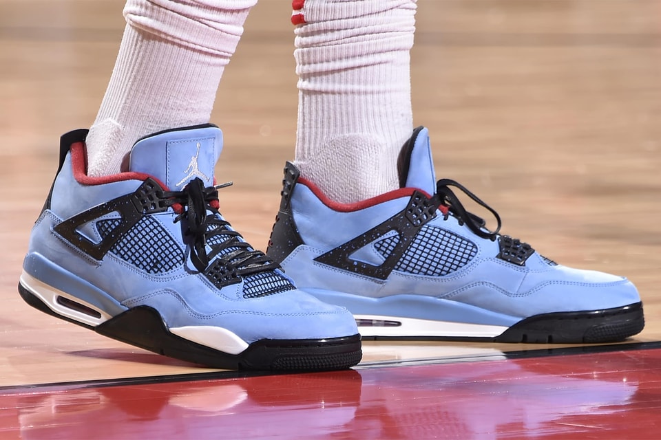 Travis scott x air jordan 4 retro oilers Clearance
