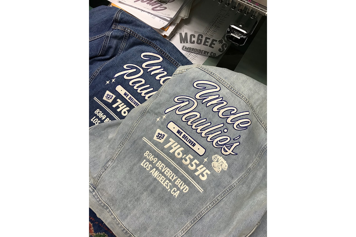 Uncle Paulie's Deli Dan Mcgee Denim Jackets trucker embroidery release info