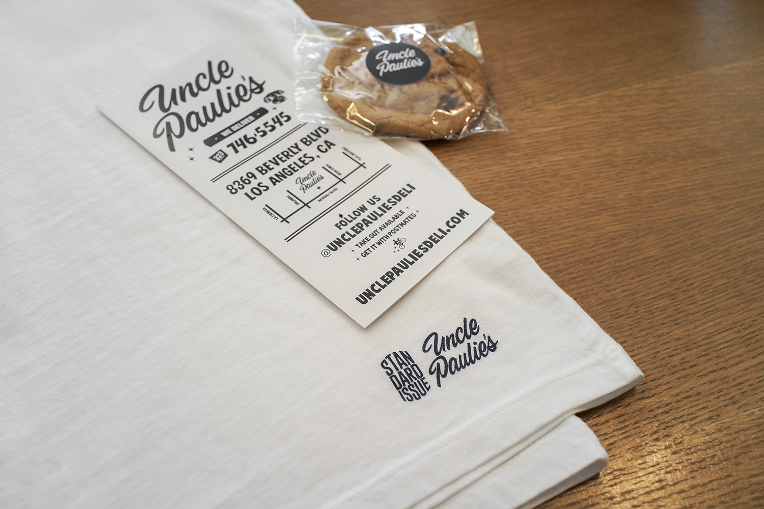 Uncle Paulie’s Deli Standard Issue Tees Shirt collaboration peacoat white release info