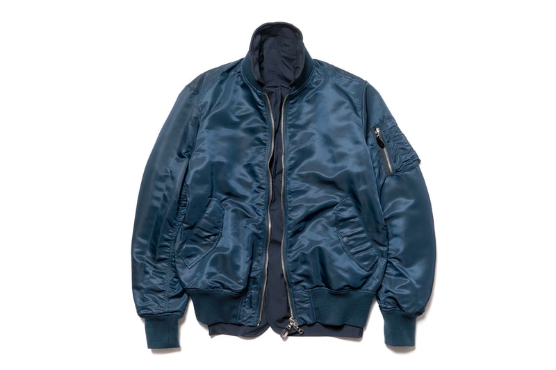 Uniform Experiment Reversible MA-1 Bomber Release Blouson Non Padding Navy