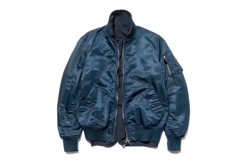 Uniform Experiment Reversible MA-1 Bomber Release Blouson Non Padding Navy