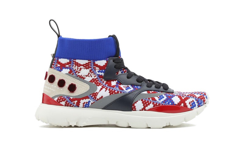 Valentino Heroes Tribe Sneakers Spring Summer 2018 drop release leather fringe skirt mocassin runway maison garavani runner designer sneaker design Pierpaolo Piccioli
