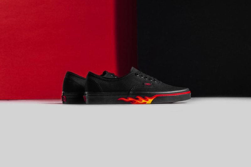 Vans Flame Wall Collection Authentic Slip-On Old Skool black red yellow release info