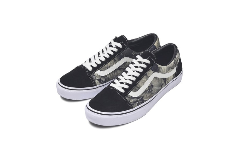 Vans japan fabrics collection monalisa digital print era old skool slip on sneaker shoe april 17 2018 drop release abc mart leaf marble paper