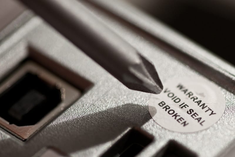 FTC Deems "Warranty Void If Removed" Stickers Illegal