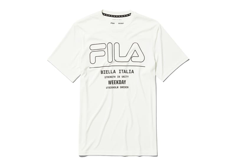 Weekday x Fila Spring/Summer 2018 SS18 Collaboration Collab 20-Piece Collection Releases April 18th In-Store April 19th Online Womenswear Menswear Joggers Leggings Shorts Windbreakers Sports Tops Tees Sweatshirts Light Grey Pure White Light Pink Blue Performance Athletic How to Cop Buy Purchase