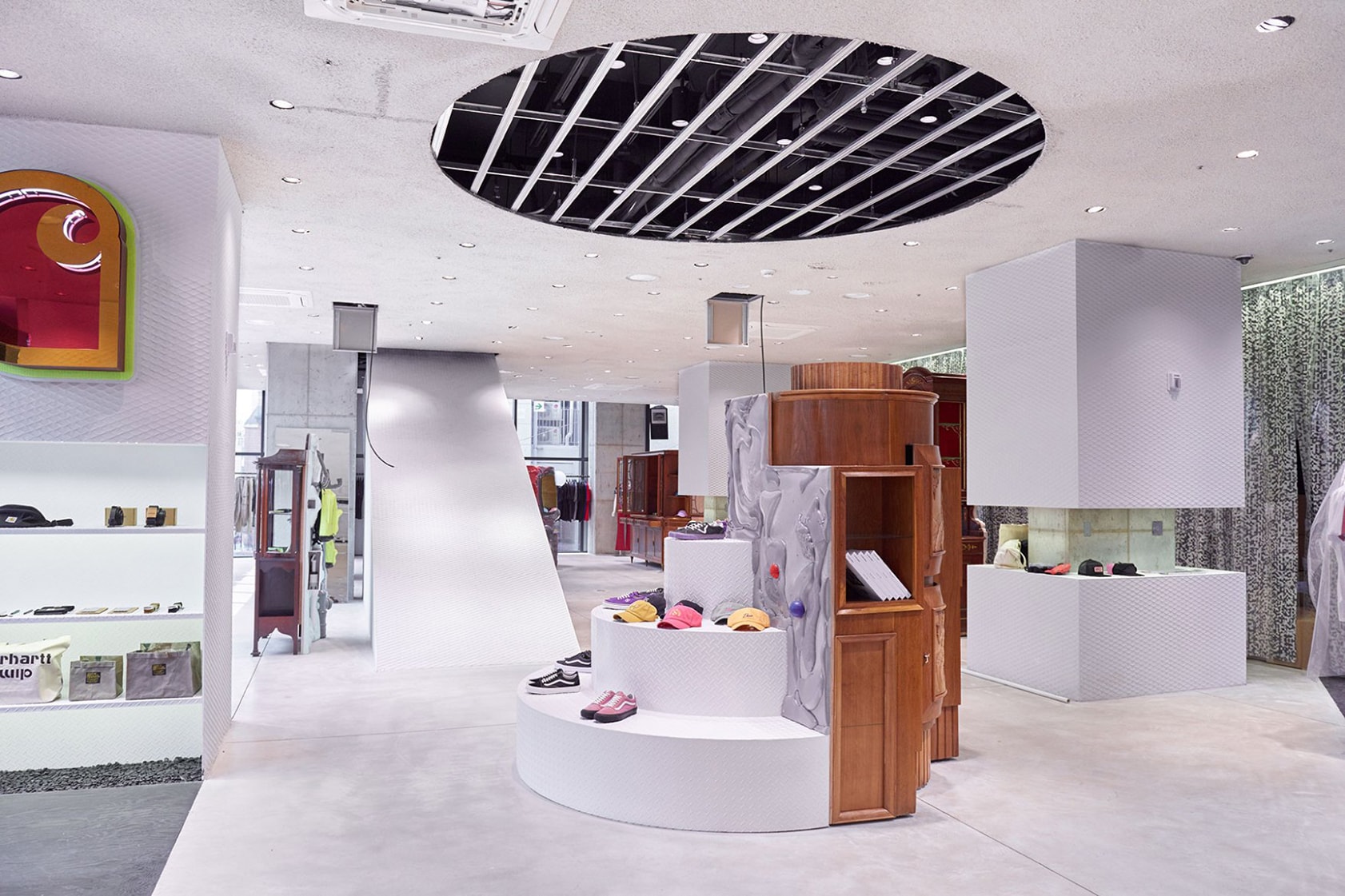 WORKSOUT Store Ryse Hotel 15 collaborations Sasquatchfabrix Brain Dead P.A.M. Carhartt WIP Andrea Caputo Nike Slam Jam Interior Design Inspiration Shop Retailer