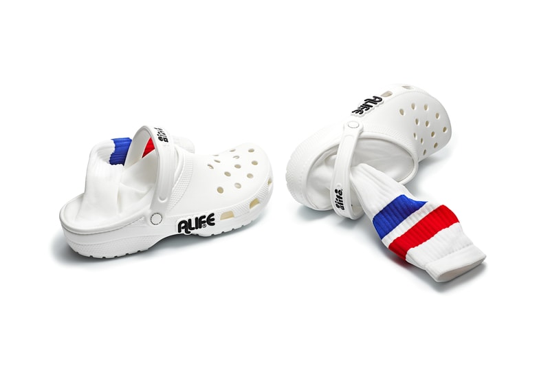 Alife crocs art sport classic athletic sock collaboration jibbitz new york landmarks june 14 2018 rebranding rivington club mule shoe sandal release date info drop closer look official clog