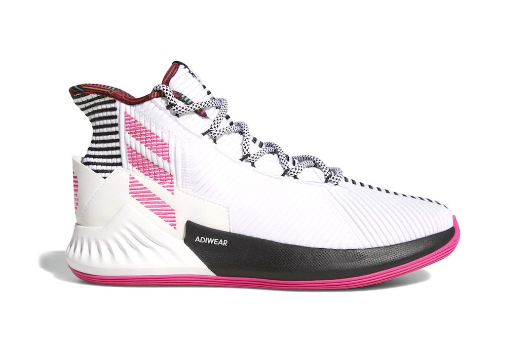 adidas D Rose 9 derrick rose sneakers footwear white pink black first look