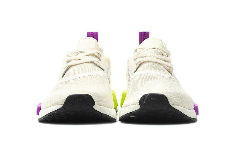 adidas NMD R1 Chalk White Semi Solar Yellow purple release info sneakers footwear