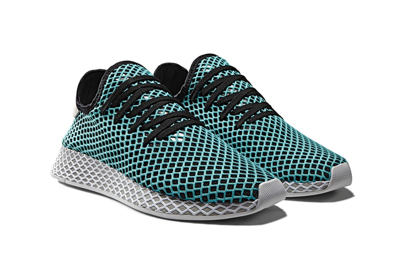 adidas Originals Deerupt x Parley for the Oceans Collab Collaboration Shoes Kicks Sneakers Trainers Product Release May 28 Cop Purchase Buy Available Coming Soon Duo Partnership Two-Special Edition Models Ocean Plastic Waste Pollution Raise Awareness Eco-Innovative Solutions Enviromental Issues