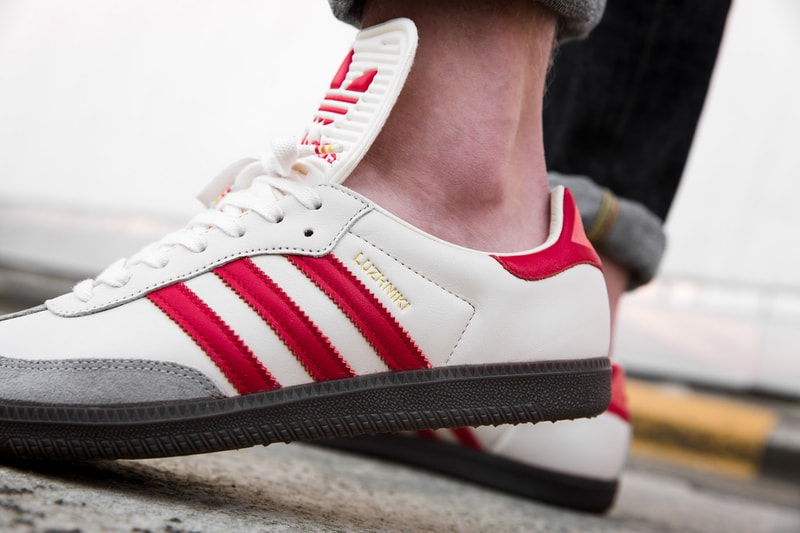 adidas Samba Classic OG "Luzhniki" On Foot White Red Colorway Closer Look Overkill Moscow World Cup Football Soccer Casual 2018 Release Details Information