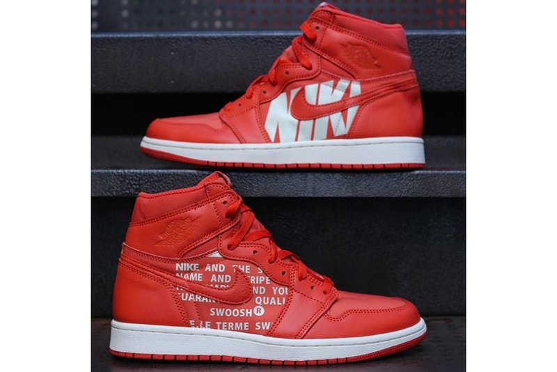 Air Jordan 1 big logo red white
