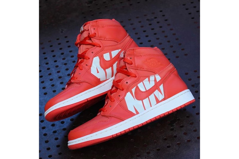 Air Jordan 1 big logo red white