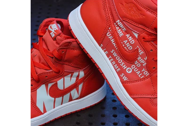 Air Jordan 1 big logo red white