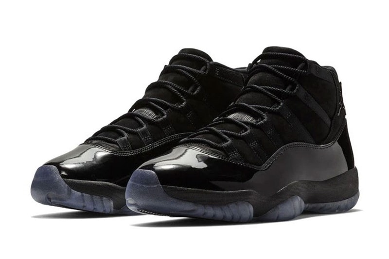 Air Jordan 11 “Cap and Gown” Release date black jordan brand prom night all black patent leather suede