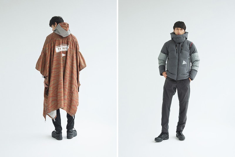 and wander Fall Winter 2018 Lookbook collection release date info drop japan hiking poncho mountain parka trek mt
