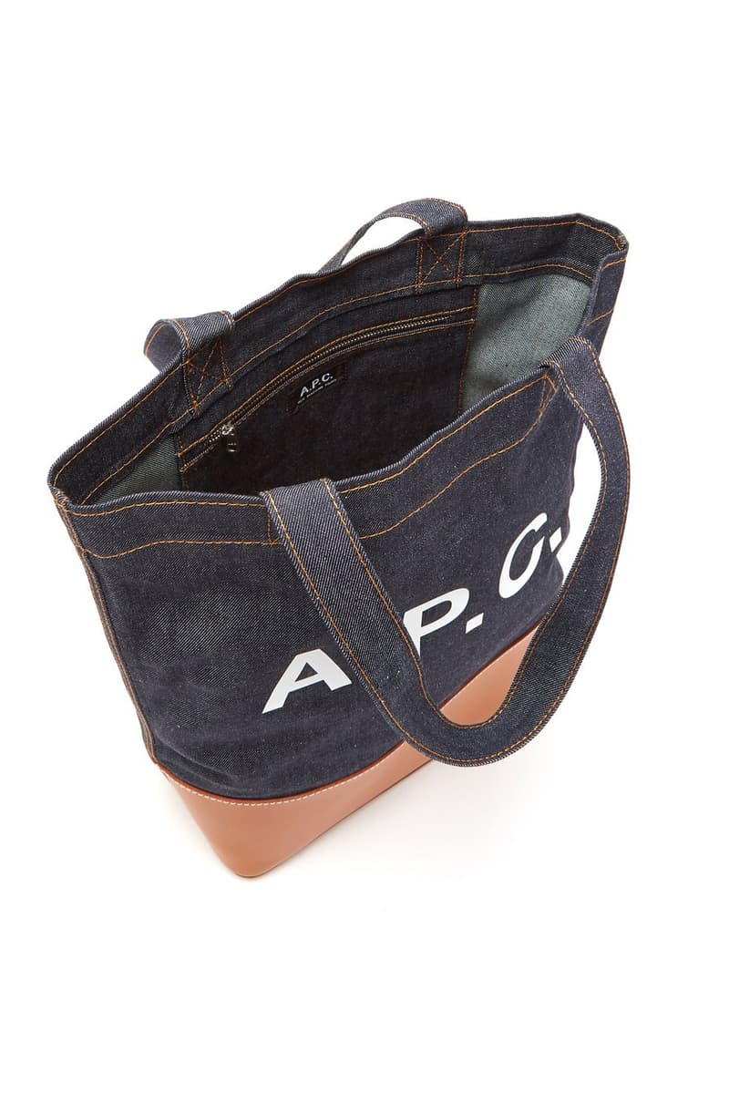 A.P.C. Axel Tote Bags japanese denim canvas release info accessories