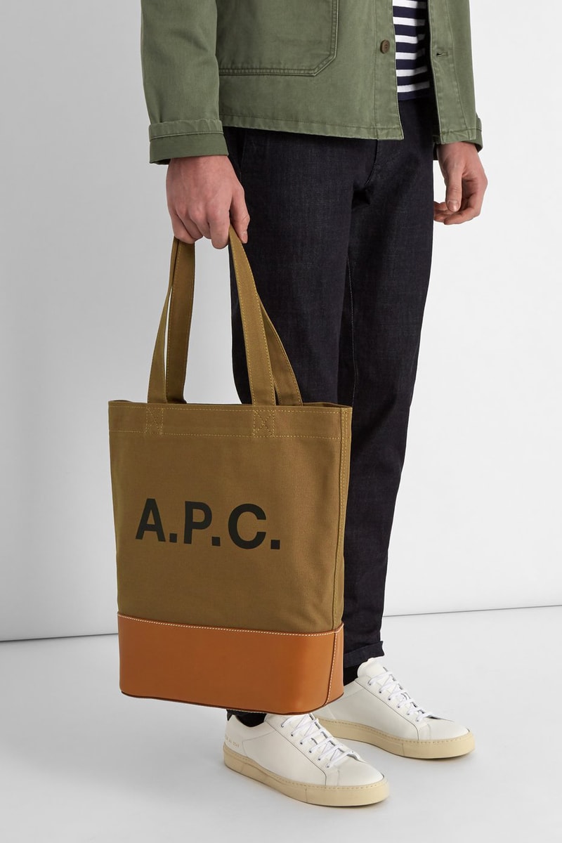 A.P.C. Axel Tote Bags japanese denim canvas release info accessories