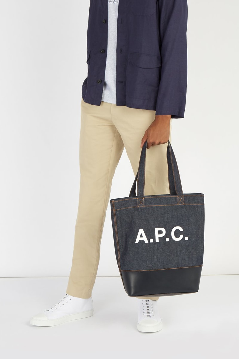 A.P.C. Axel Tote Bags japanese denim canvas release info accessories