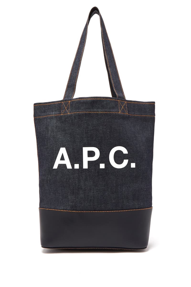 A.P.C. Axel Tote Bags japanese denim canvas release info accessories