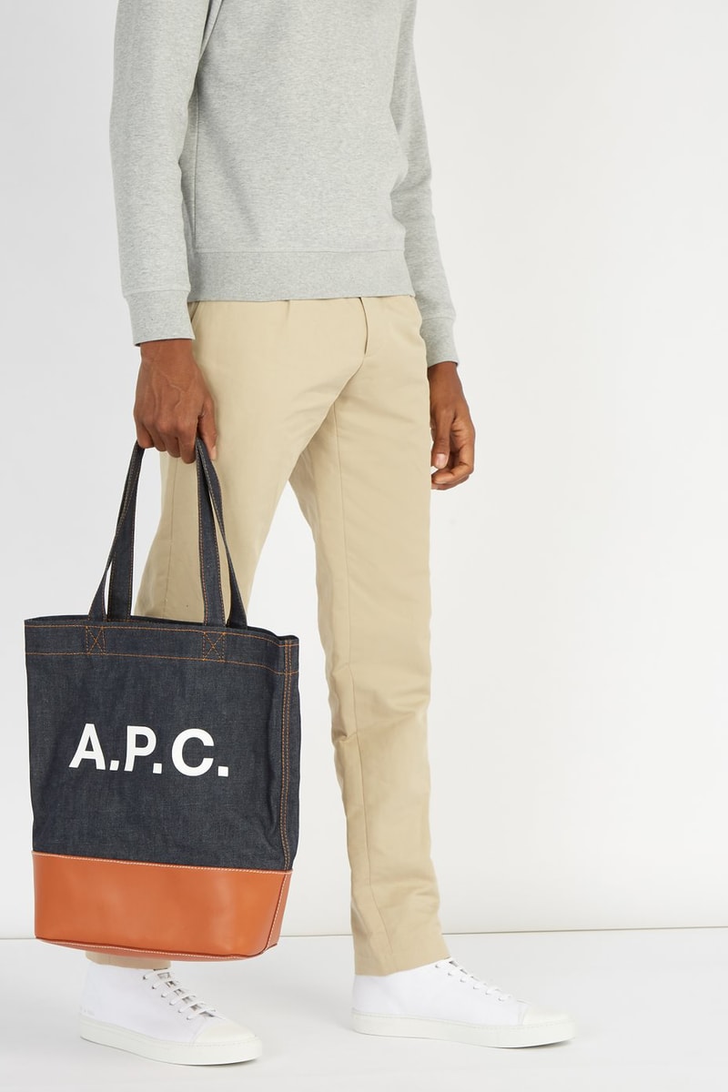 A.P.C. Axel Tote Bags japanese denim canvas release info accessories