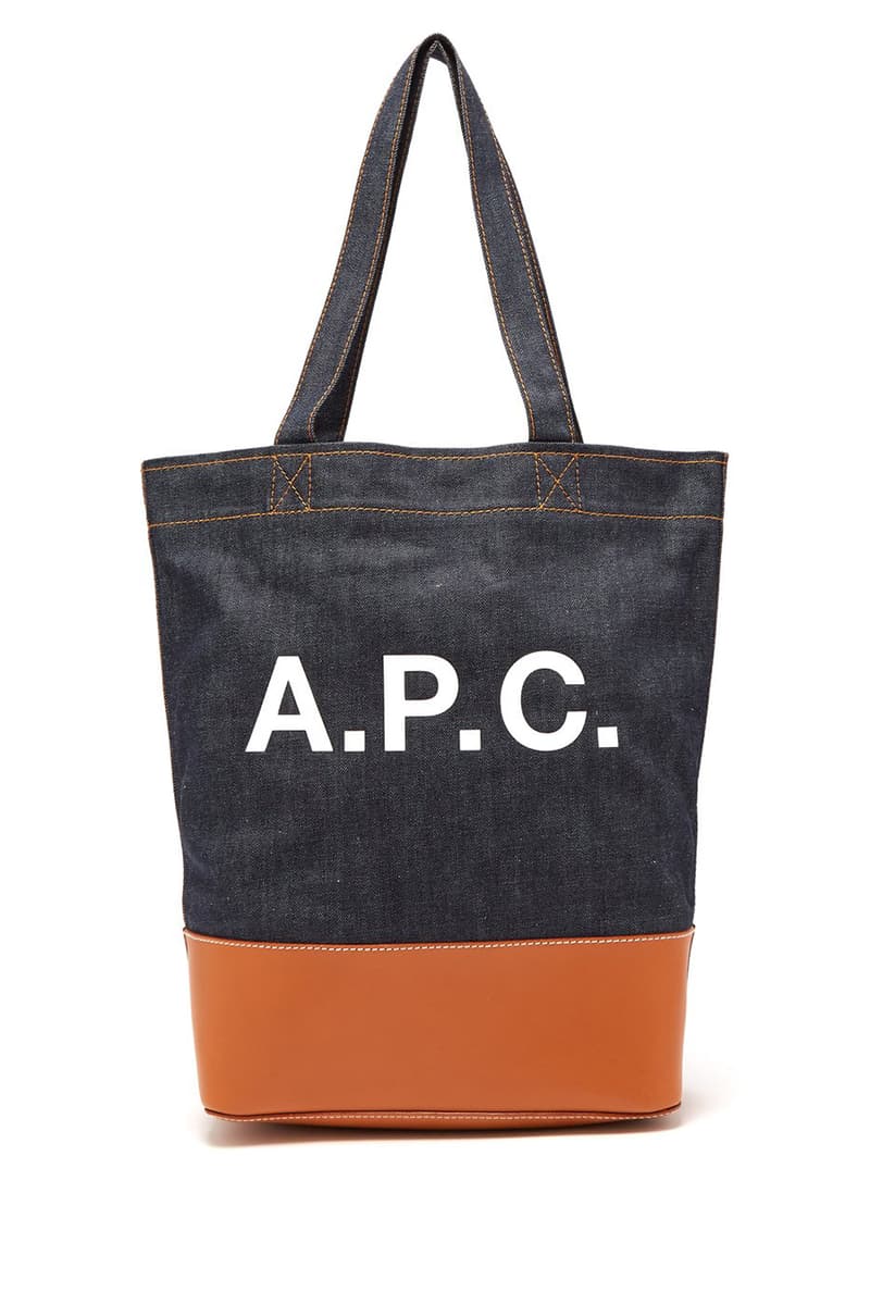 A.P.C. Axel Tote Bags japanese denim canvas release info accessories
