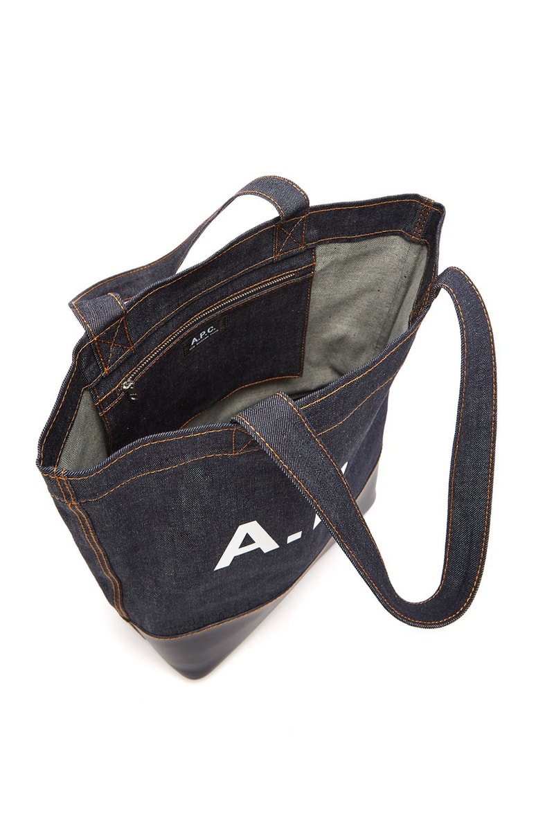 A.P.C. Axel Tote Bags japanese denim canvas release info accessories