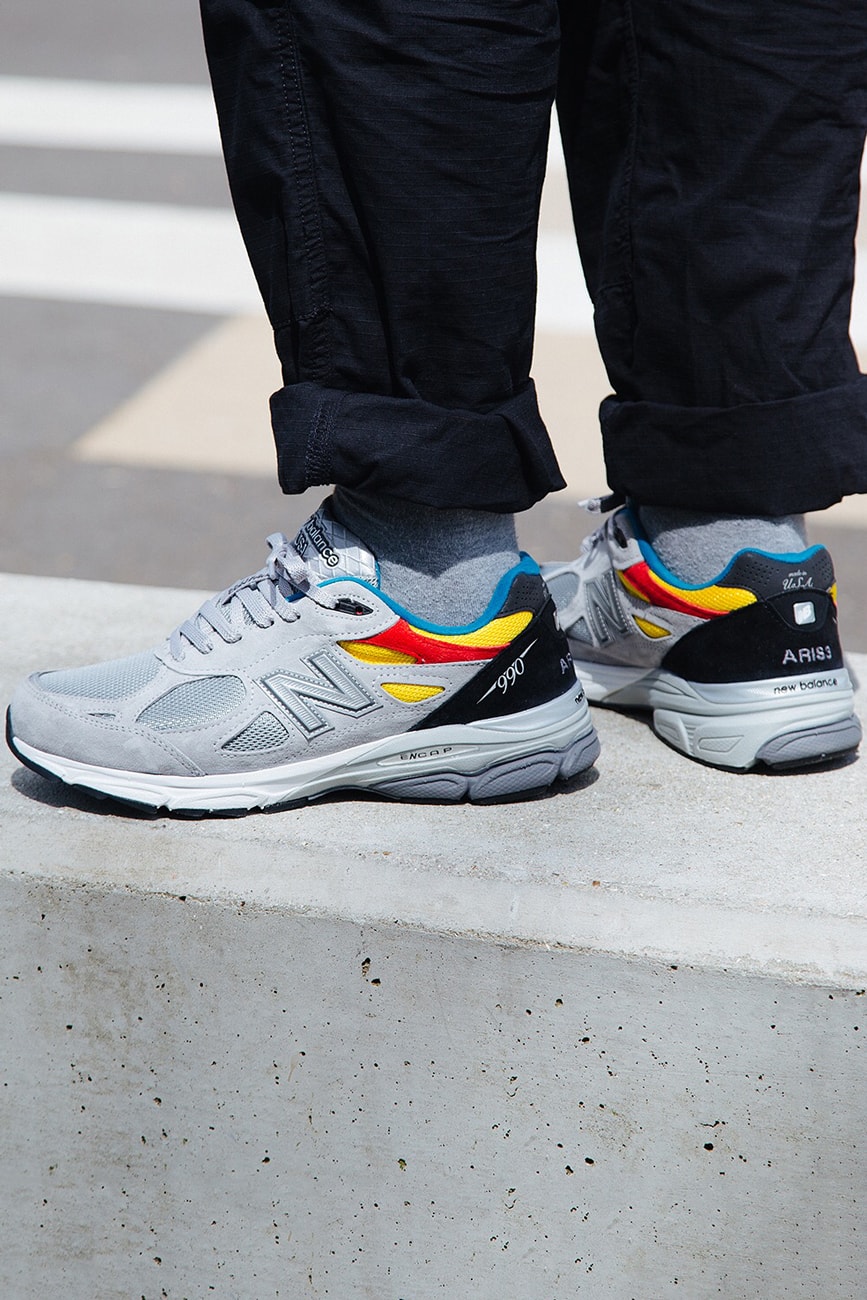 Aries New Balance 990v3 Color Multicolor 990 Grey Red Yellow Blue
