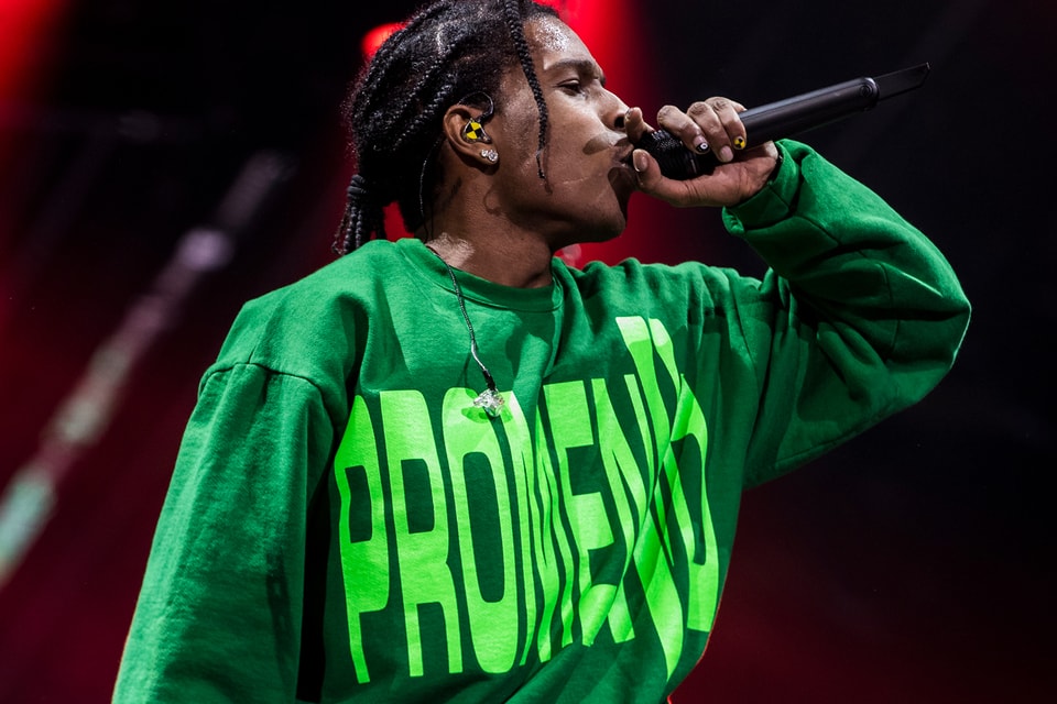 ASAP Rocky Pops in Neon Green Louis Vuitton Sneakers & Mixes
