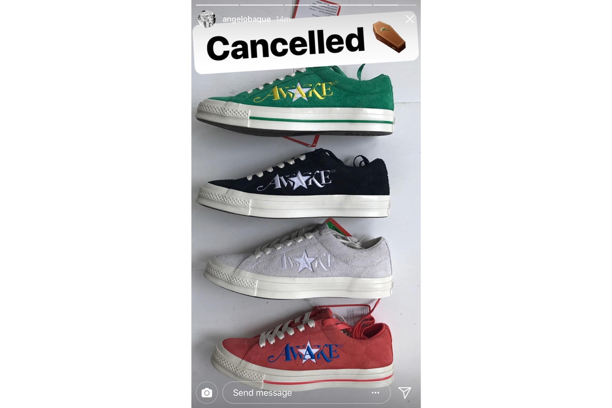 Angelo Baque Cancelled Awake Converse One Star Collaboration may 25 2018