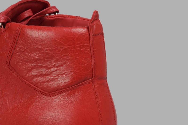 Balenciaga Arena Creased sneaker red leather release info footwear shoes
