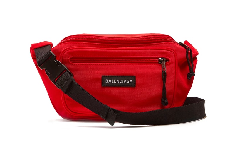 Balenciaga Logo Nylon Belt Bag Available Now purchase waist pack