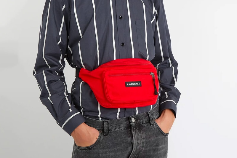 Balenciaga Logo Nylon Belt Bag Available Now purchase waist pack