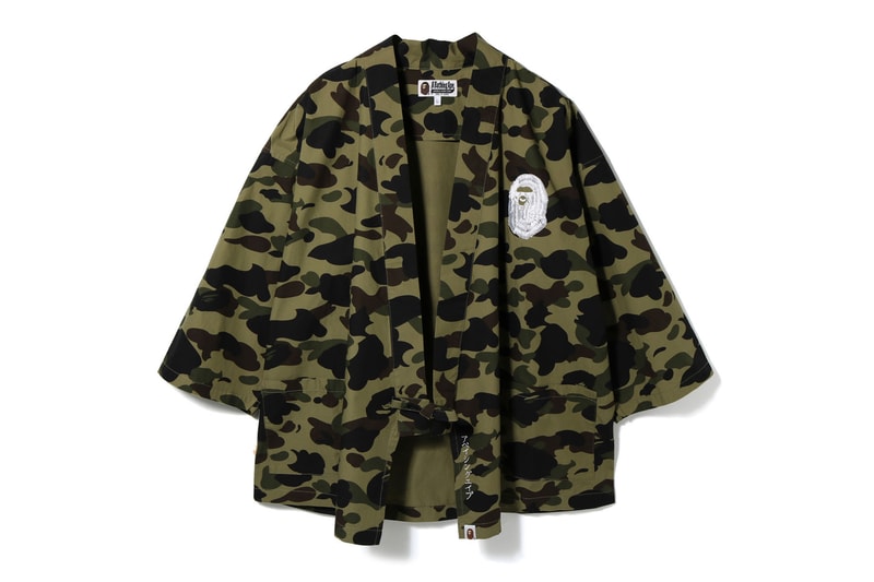 BAPE 1ST CAMO Kimono Shirts a Bathing ape ape head japan