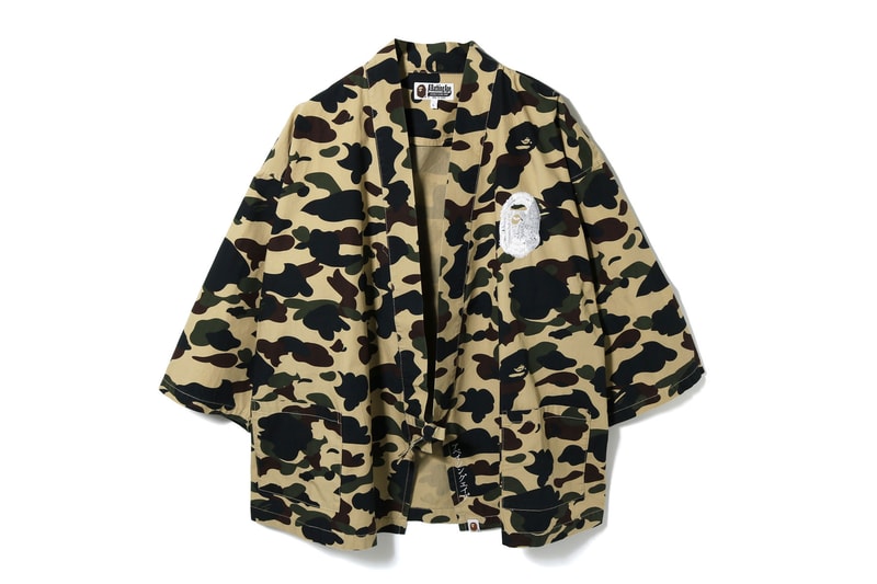 BAPE 1ST CAMO Kimono Shirts a Bathing ape ape head japan