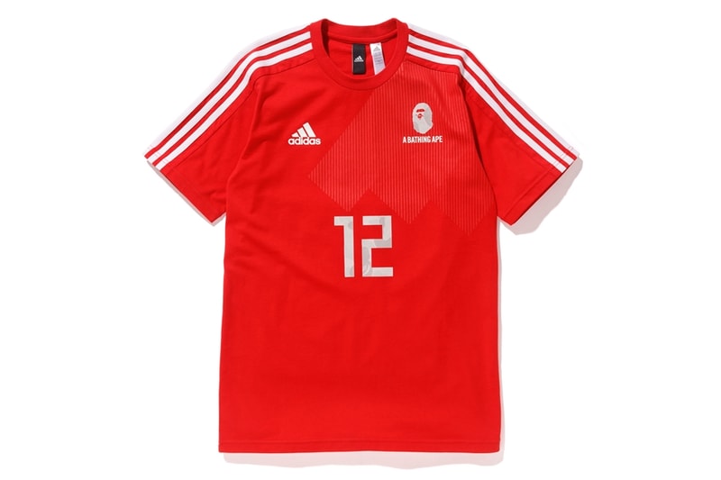adidas BAPE a bathing ape "Kachiiro" Football Collection red white 2018 FIFA World Cup Adidas Winning Collection