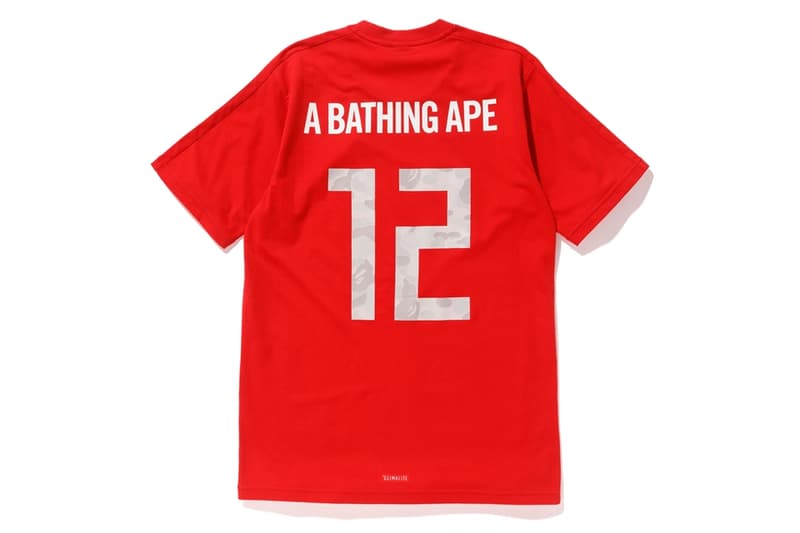 adidas BAPE a bathing ape "Kachiiro" Football Collection red white 2018 FIFA World Cup Adidas Winning Collection