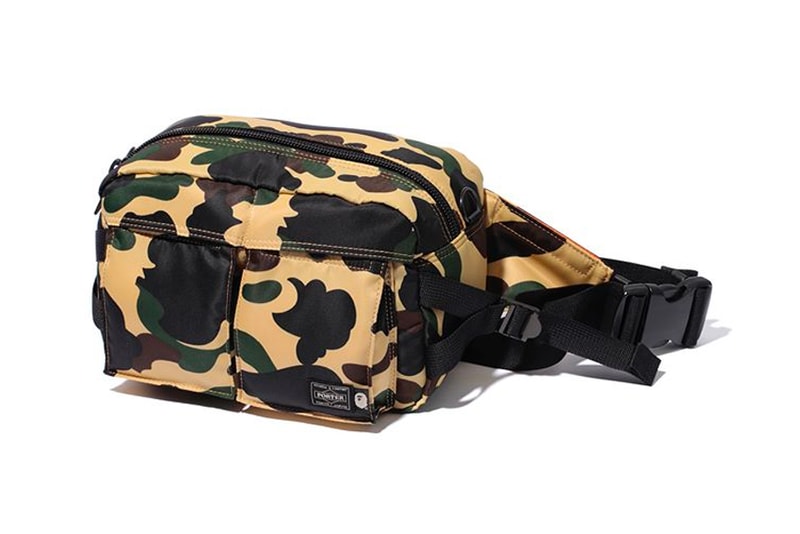 bape porter waist bag yellow