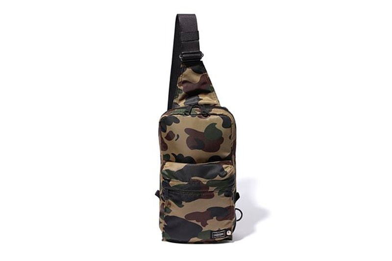 bape porter sling bag green
