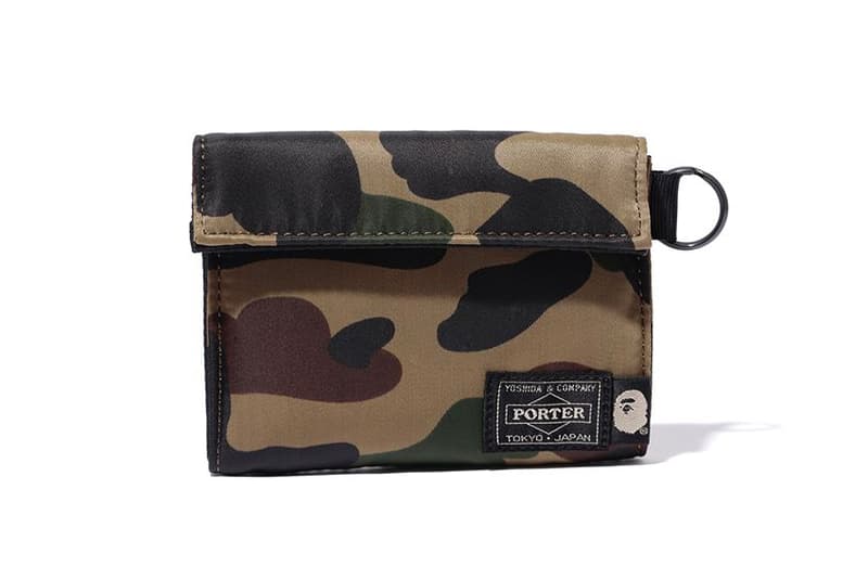 bape porter wallet green