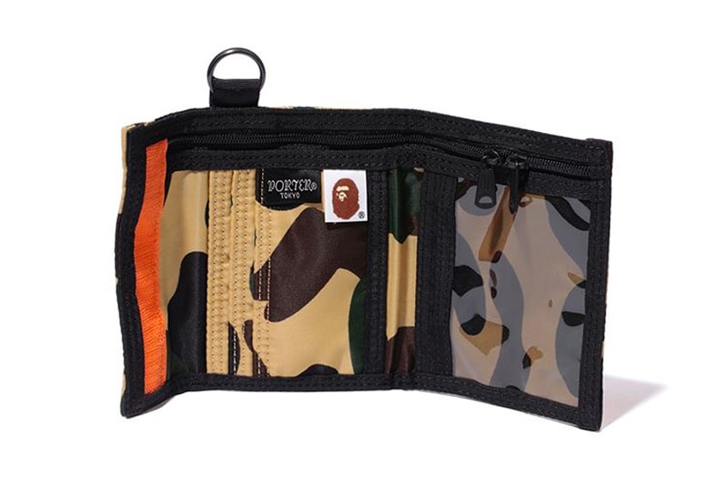 bape porter wallet yellow