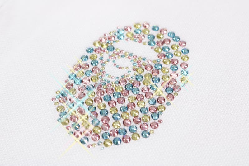 BAPE Swarovski Ape Head Polos white