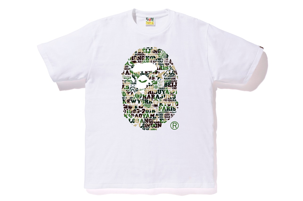 BAPE "The XXV Project" Collection Lookbook A Bathing Ape Collection Purchase Buy Cop Now Shark Hoodies Graphic Tees T-Shirts Sticker Set Keychain Ape Head Wall Clock iPhone 7 8 X Case