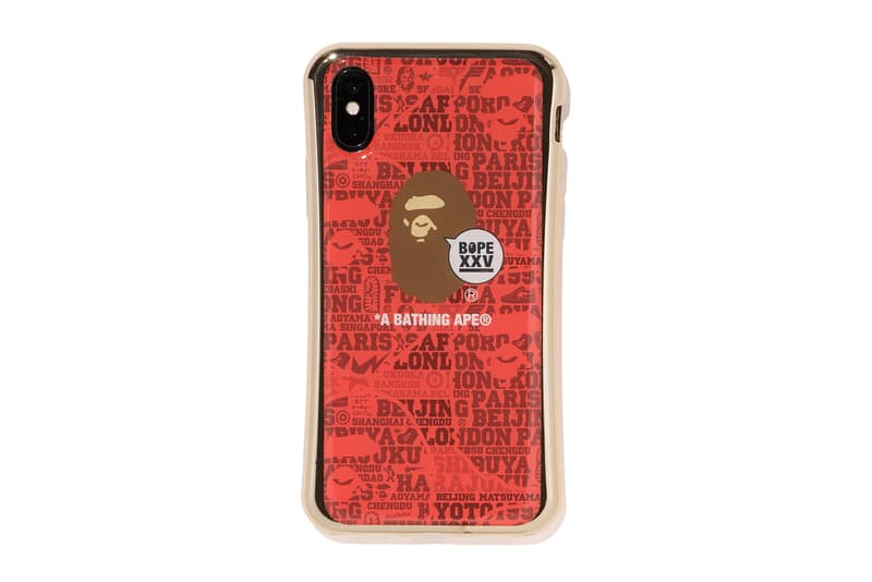 BAPE "The XXV Project" Collection Lookbook A Bathing Ape Collection Purchase Buy Cop Now Shark Hoodies Graphic Tees T-Shirts Sticker Set Keychain Ape Head Wall Clock iPhone 7 8 X Case