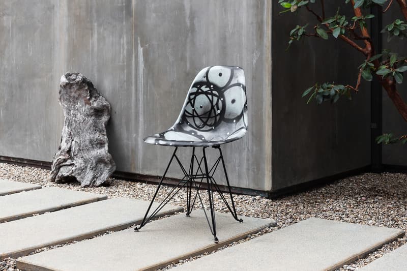 beyond the streets modernica case study side shell chair futura keith haring jean michel basquiat art artwork furniture house decor