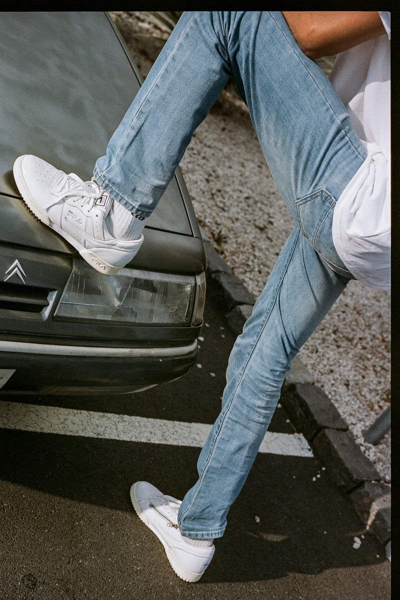 FILA bleu mode collaboration original fitness zipper exclusive limited sneaker drop release may 26 cntrbnd Toronto 2018 F-Box Julien Boudet 89 usd