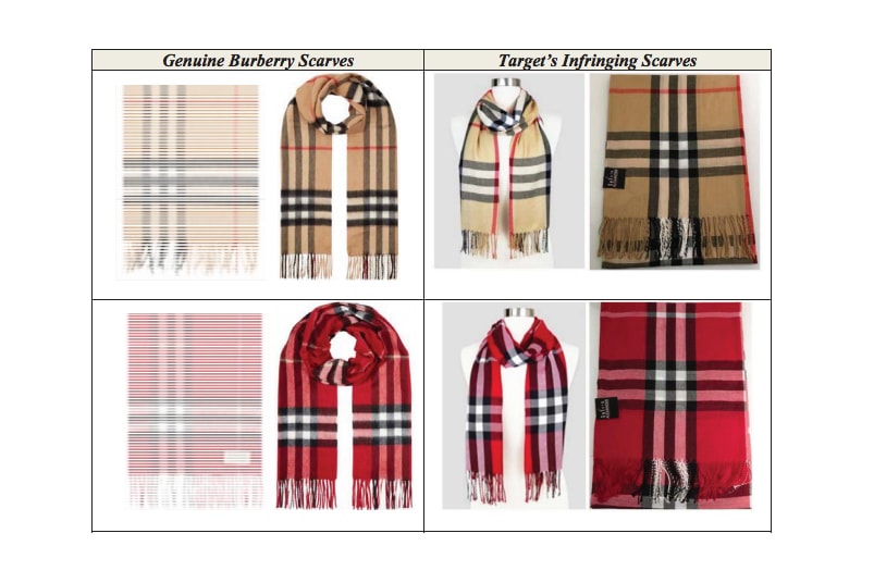 Burberry Target Lawsuit Riccardo Tisci Givenchy Christopher Bailey Check Pattern Copyright New York Federal Court