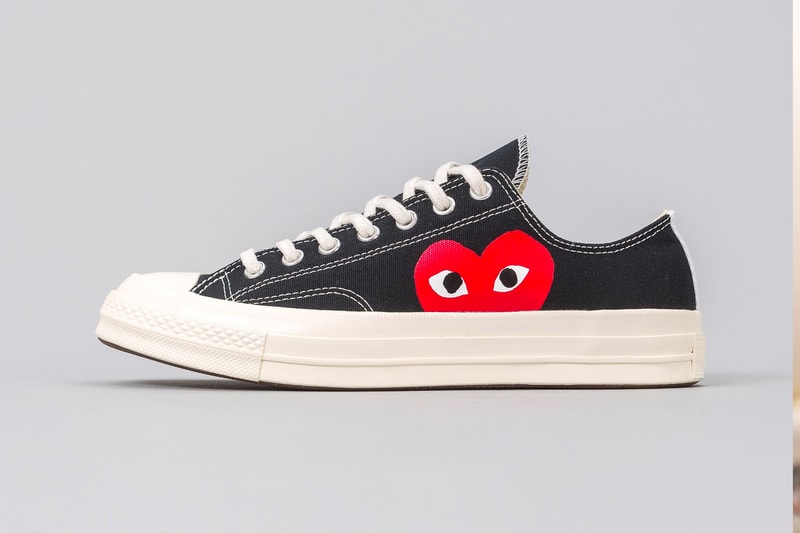 COMME des GARÇONS PLAY Converse Chuck Taylor All Star 70 release info white black high-tops low-tops