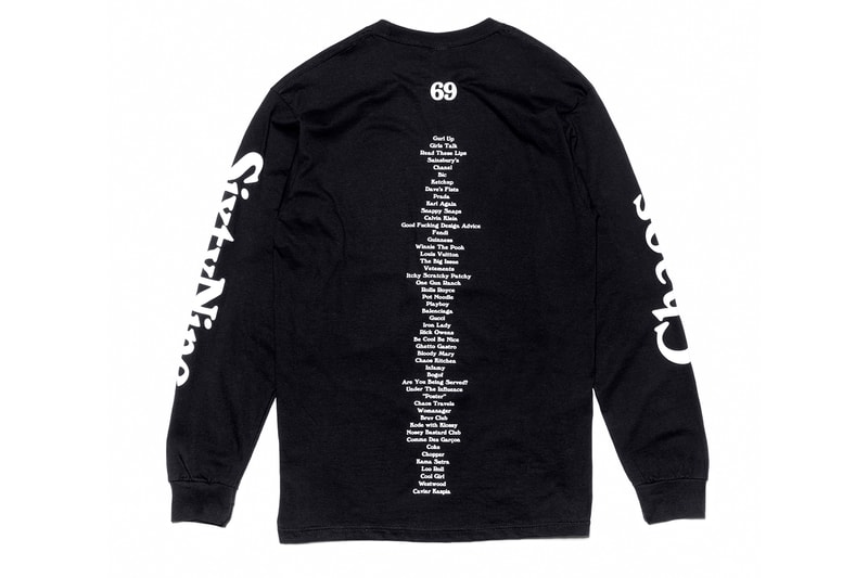 CHAOS SixtyNine 69 Skater T-Shirt Collection Gurls Talk Forum Graphic Printed Tees Black White Colorway